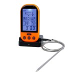 Termometru alimentar digital de insertie, pentru gratar, culoare portocaliu, cu tija, model TG01